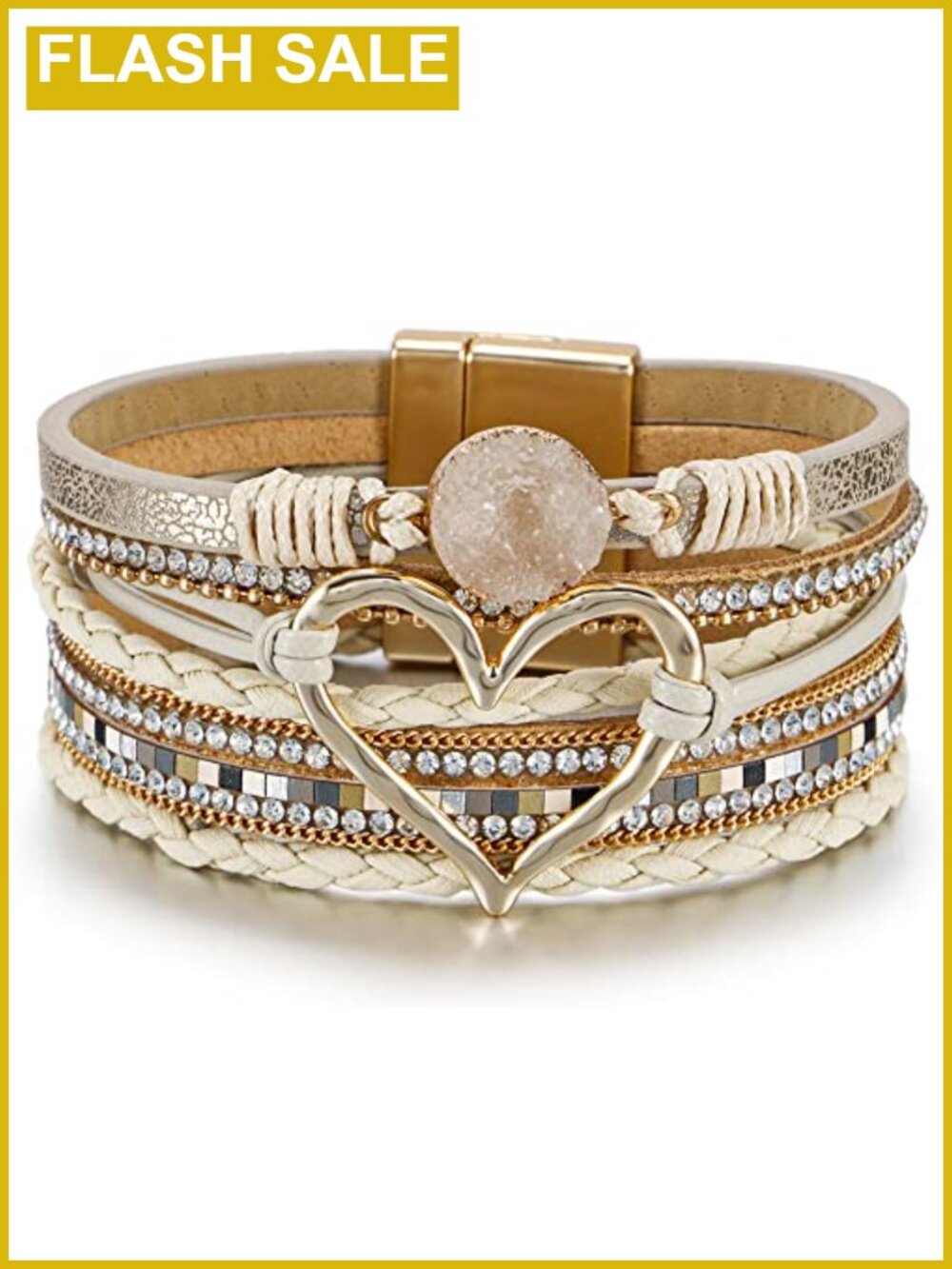 Leather Wrap Bracelet Stacked Cuff Boho Western Jewelry Women